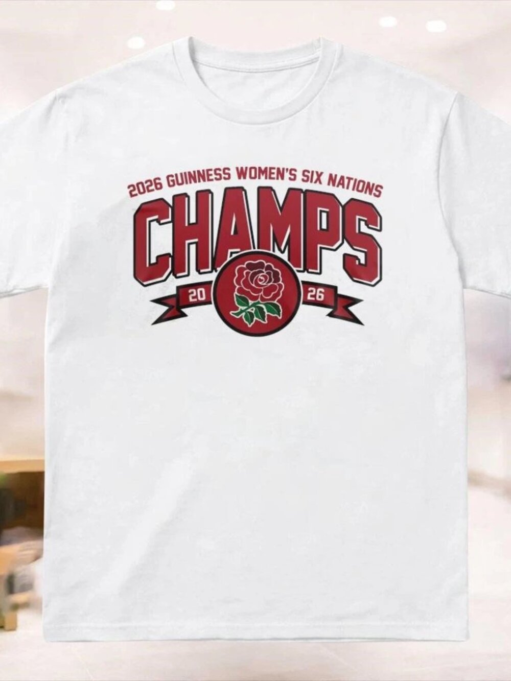 England Red Roses Guinness Women’s Six Nations Champions 2026 T Shirt 91